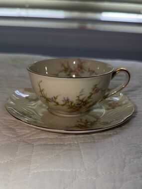 Theodore Haviland Rosalinde Pattern Cup and Saucer Vintage China